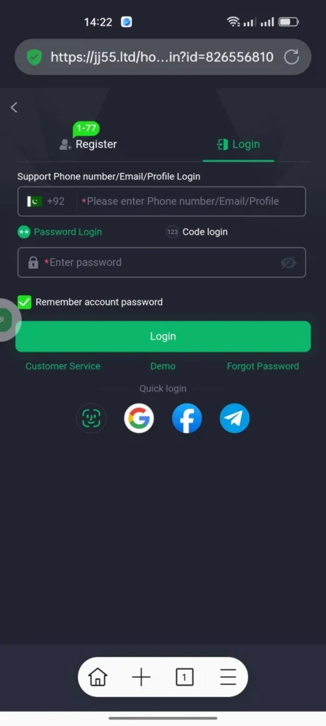 JJ55 Login