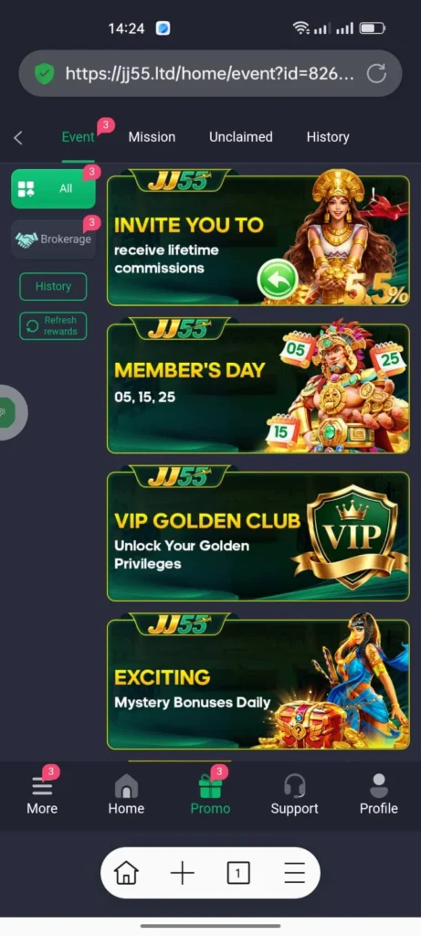 JJ555 Game Bonus